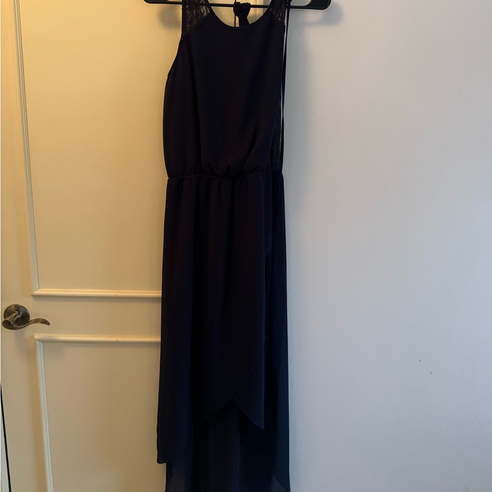 Elegant Navy Blue Women's Maxi Dress